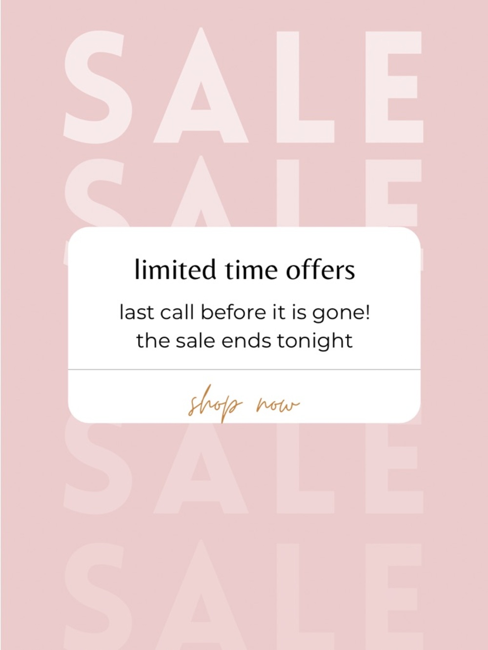 Limited Time Offer Sale